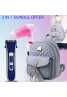 3 in 1 Bundle Offer, Ladies Backpack Soft Casual Rivet Female Shoulder Bag, Zx3622, Aknova Rechargeable Hair Trimmer, AK8802, Ecosona Foldable Mini Hair Dryer 1000 Watts, B23